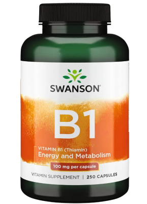 Swanson Vitamin B1 Thiamine (Витамин B-1 Тиамин) 100 мг 250 капсул