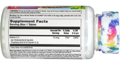 KAL D-Rex ActivMelt (Витамин D для детей) арбуз 15 мкг 600 МЕ 120 капсул