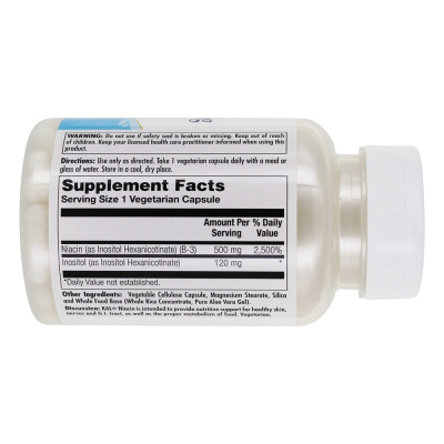 KAL Niacin Flush Free (Ниацин B-3 без покраснений) 500 мг 120 капсул