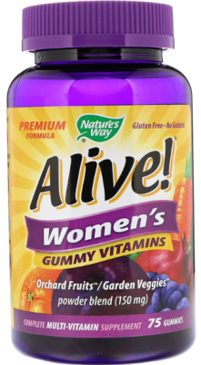 Nature's Way Alive! Women's Gummy Vitamins (Женские жевательные витамины) 75 жевательных мармеладок