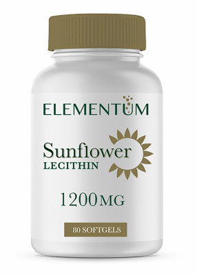 Elementum Sunflower Lecithin (Подсолнечный лецитин) 1200 мг 80 капсул