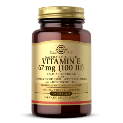 Solgar Naturally Sourced Vitamin E Mixed (Натуральный витамин Е D-Альфа-Токоферол и смешанные токоферолы) 67 мг (100 МЕ) 100 капсул