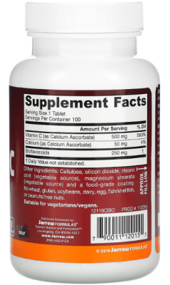 Jarrow Formulas Vitamin C + Citrus Bioflavanoids (Буферизованный витамин С + цитрусовые биофлавоноиды) 750 мг 100 таблеток