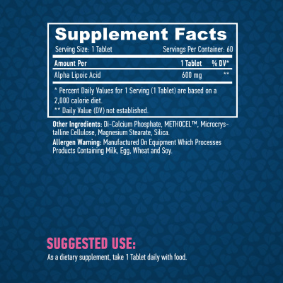 Haya Labs Alpha Lipoic Acid Time Release (Альфа-липоевая кислота отсроченного высвобожденя) 600 мг 60 таблеток