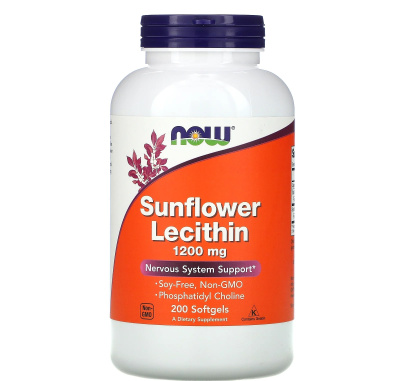 Now Foods Sunflower Lecithin (Лецитин из подсолнечника) 1200 мг 200 капсул