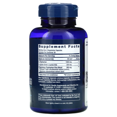 Life Extension Optimized Tryptophan Plus 90 вег. капсул