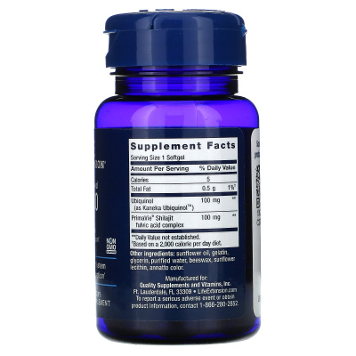 Life Extension Super Ubiquinol CoQ10 with Enhanced Mitochondrial Support 100 мг 60 капсул