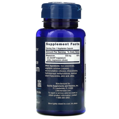 Life Extension Extend-Release Magnesium (Магний медленного высвобождения) 30  капсул