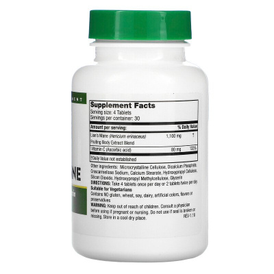 Mushroom Wisdom Super Lion`s Mane (супер ежовик гребенчатый) 120 вегетарианских таблеток