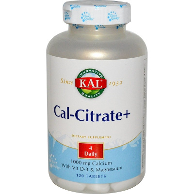 KAL Cal-Citrate+ (Цитрат Кальция Магний витамин D3) 1000 мг 120 таблеток