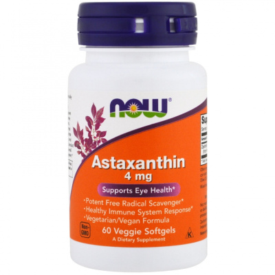 Now Foods Astaxanthin (Астаксантин) 4 мг 60 капсул