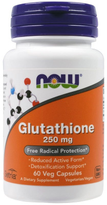 NOW Glutathione (Глутатион) 250 мг 60 капсул