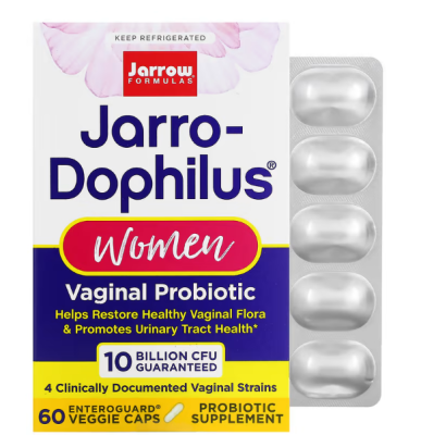 Jarrow Formulas Jarro-Dophilus (вагинальный пробиотик для женщин 10 млрд КОЕ) 60 растительных капсул Enteroguard 