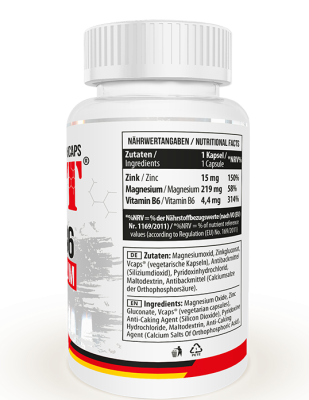 MST Zinc Magnesium B6 (Цинк Магний Б6) 120 веганских капсул