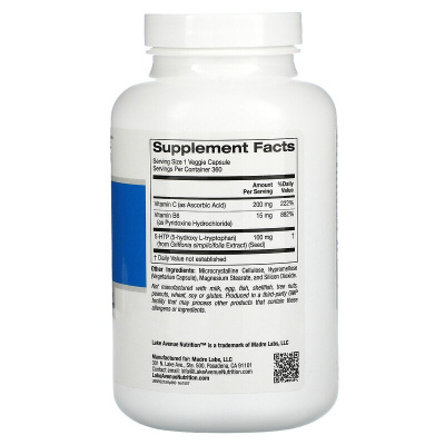 Lake Avenue Nutrition 5-HTP with Vitamin B6 & Vitamin C (5-гидрокситриптофан с витамином B6 и витамином C) 360 вегетарианских капсул