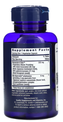 Life Extension Optimized Resveratrol Elite (Оптимизированный ресвератрол) 60 вег. капсул