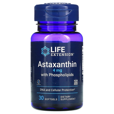 Life Extension Astaxanthin with Phospholipids (Астаксантин с фосфолипидами) 4 мг 30 капсул
