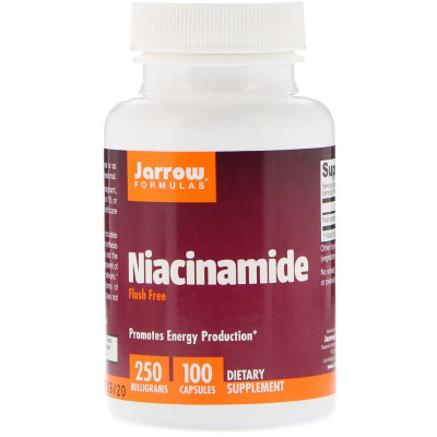 Jarrow Formulas Niacinamide (Никотинамид) 250 мг 100 капсул