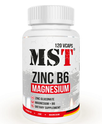 MST Zinc Magnesium B6 (Цинк Магний Б6) 120 веганских капсул