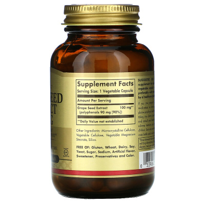 Solgar Grape Seed Extract (Экстракт из косточек винограда) 100 мг 60 капсул