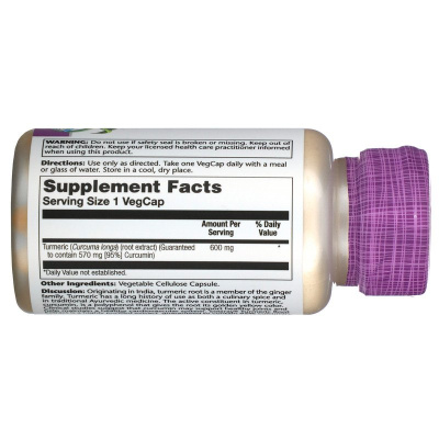 Solaray Turmeric Root Extract One Daily (экстракт корня куркумы один раз в день) 600 мг 60 капсул