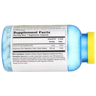 Nature's Life Magnesium (магний) 500 мг 250 вегетарианских капсул