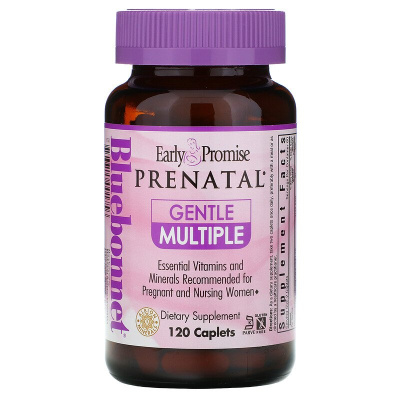 Bluebonnet Nutrition Early Promise Prenatal Gentle Multiple (мультивитамины для беременных с мягкой формулой) 120 капсуловидных таблеток