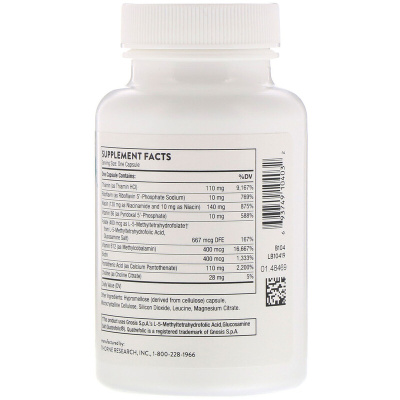 Thorne Research Basic B Complex (Комплекс основных витаминов группы B) 60 капсул