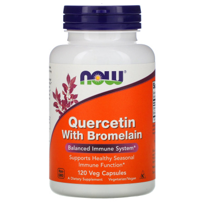 Now Foods Quercetin with Bromelain (Кверцетин с бромелаином) 120 капсул