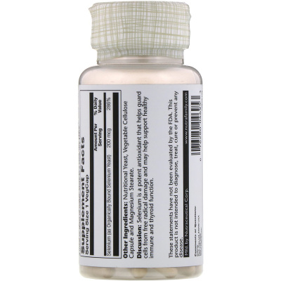 Solaray Selenium High Potency (Селен) 200 мкг 100 капсул