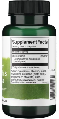 Swanson Full Spectrum Andrographis Paniculata (Андрографис метельчатый) 400 мг 60 капсул
