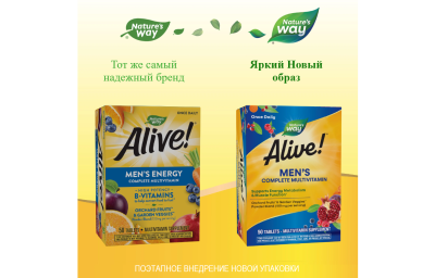 Nature's Way, Alive! Men's Complete Multivitamin(комплекс мультивитаминов для мужчин) 50 таблеток