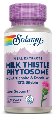 Solaray Milk Thistle Phytosome (Фитосомы Расторопши) 200 мг 60 вег капсул