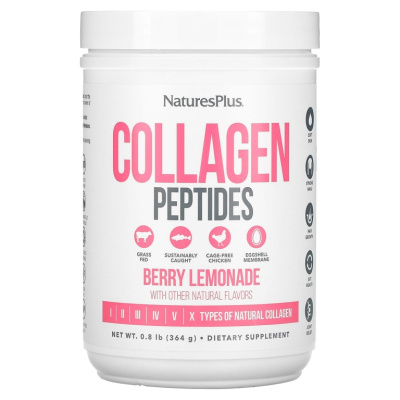NaturesPlus Collagen Peptides (Коллагеновые пептиды) 364 гр ягодный лимонад