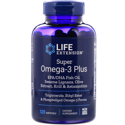 Life Extension Super Omega-3 Plus 120 капсул, срок годности 07/2025