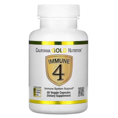 California Gold Nutrition Immune4 средство для укрепления иммунитета 60 капсул
