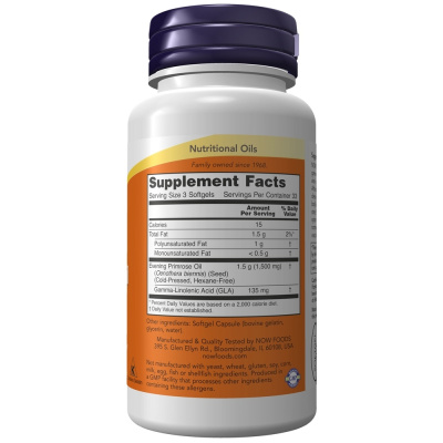 Now Foods Evening Primrose Oil (Масло примулы вечерней) 500 мг 100 капсул