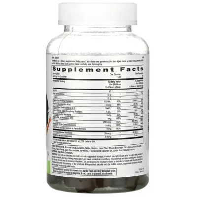 GNC Milestones Kids Gummi Multivitamin (жевательные мультивитамины для детей 2–12 лет) ассорти из натуральных фруктов 120 жевательных конфет