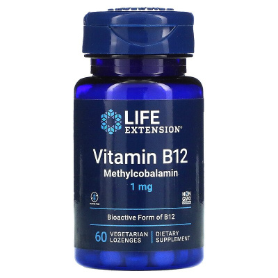 Life Extension Methylcobalamin (витамин B12 метилкобаламин) 1 мг 60 капсул