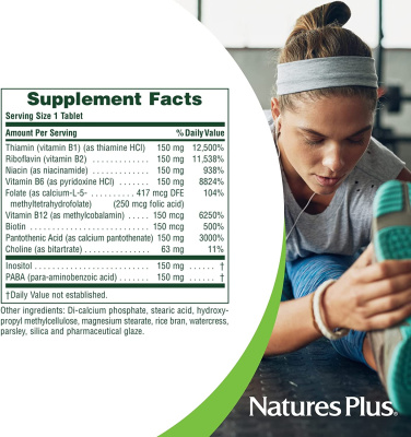 NaturesPlus Mega B-150 Complex Sustained Release 60 таблеток