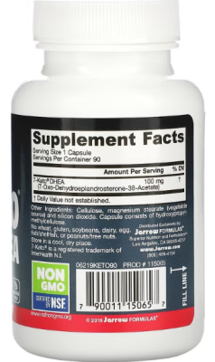 Jarrow Formulas 7-Keto DHEA (7-кето-ДГЭА) 100 мг 90 растительных капсул
