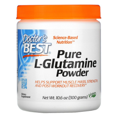 Doctor's Best Pure L-Glutamine Powder (чистый L-глютамин в виде порошка) 300 г