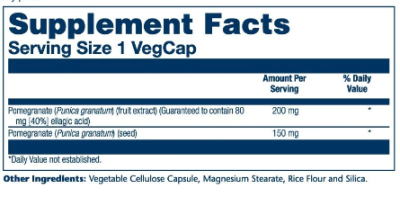 Solaray Guaranteed Potency Pomegranate Fruit Extract (Экстракт граната) 200 мг 60 капсул