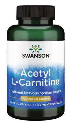 Swanson Acetyl L-Carnitine (Ацетил L-карнитин) 500 мг 100 вег капсул