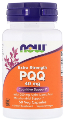 Now Foods PQQ Extra Strength (Пирролохинолинхинон усиленный) 40 мг 50 капсул