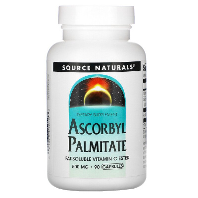 Source Naturals Ascorbyl Palmitate (аскорбил пальмитат) 500 мг 90 капсул