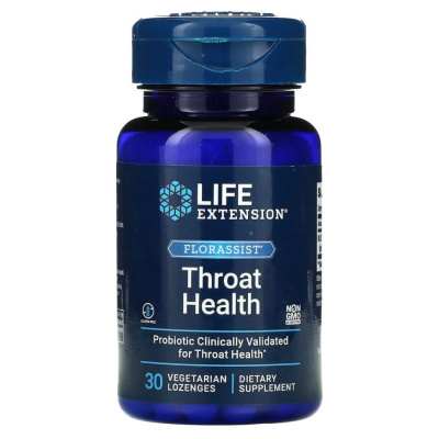 Life Extension FLORASSIST Throat Health (Здоровье горла) 30 пастилок