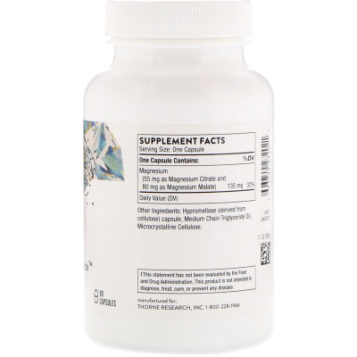 Thorne Research Magnesium Citramate (Цитрамат Магния) 90 капсул