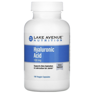 Lake Avenue Nutrition Hyaluronic Acid (гиалуроновая кислота) 100 мг 180 капсул