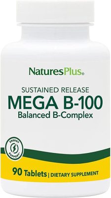 NaturesPlus MEGA B-100 COMPLEX S/R 90 таблеток, срок годности 07/2025